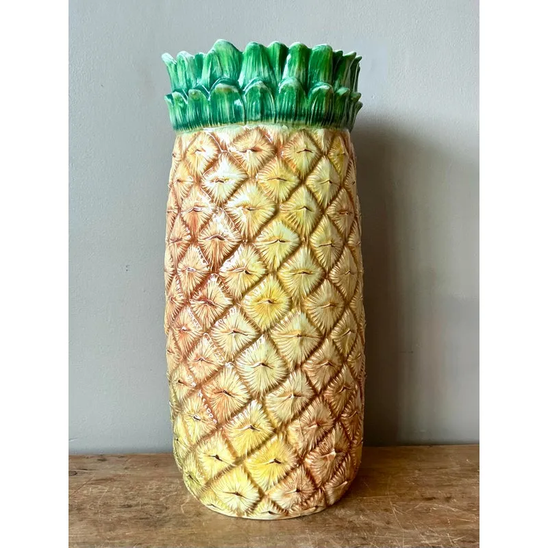 Vintage Italian Hand Painted Pineapple Umbrella Stand — additional photo 8