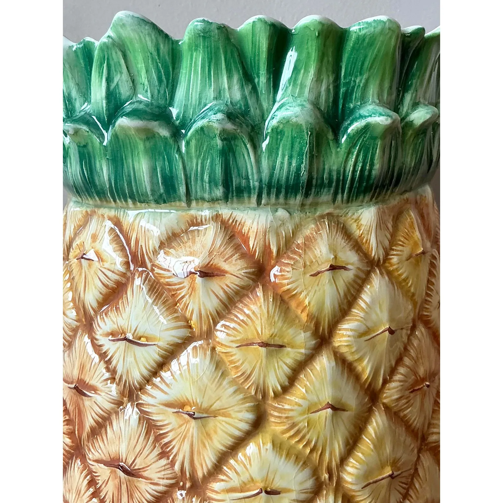 Vintage Italian Hand Painted Pineapple Umbrella Stand — additional photo 6