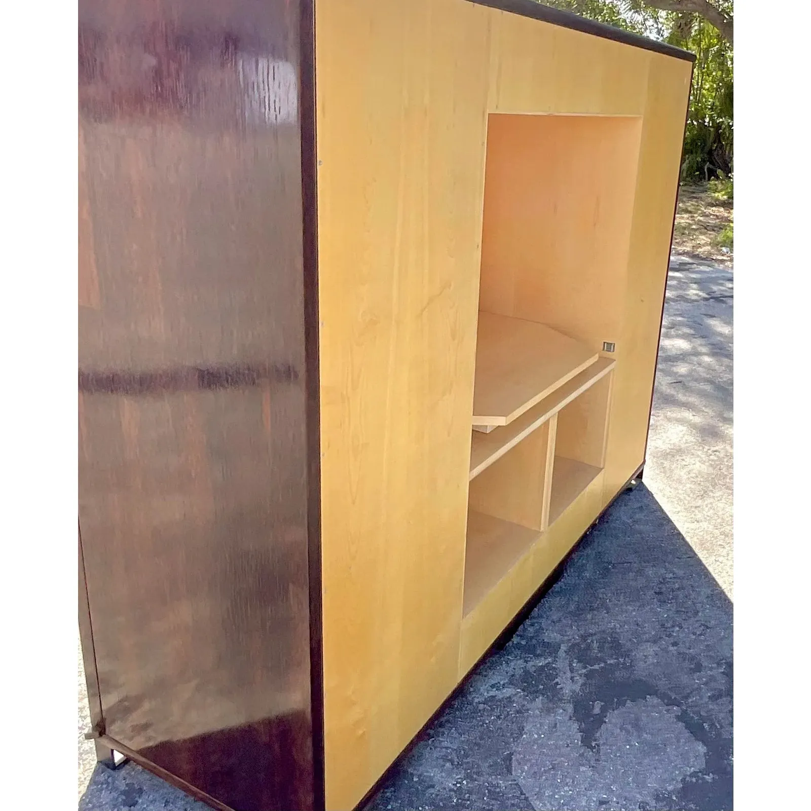 Vintage Peter Marino Custom Rosewood and Bronze Wall Unit — additional photo 4
