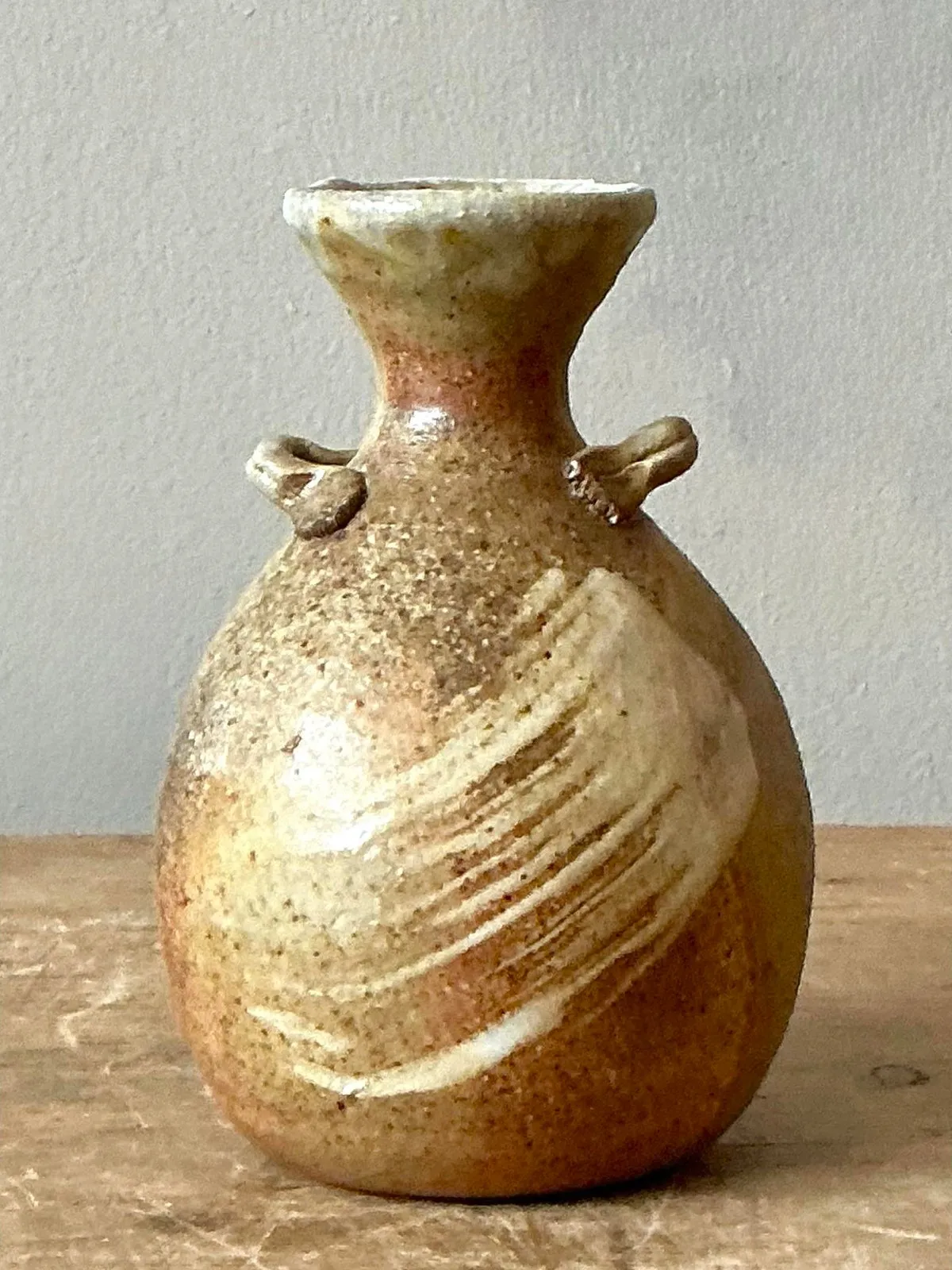 Vintage Boho Original Studio Pottery Vase - Pottery, 3.25W x 5H