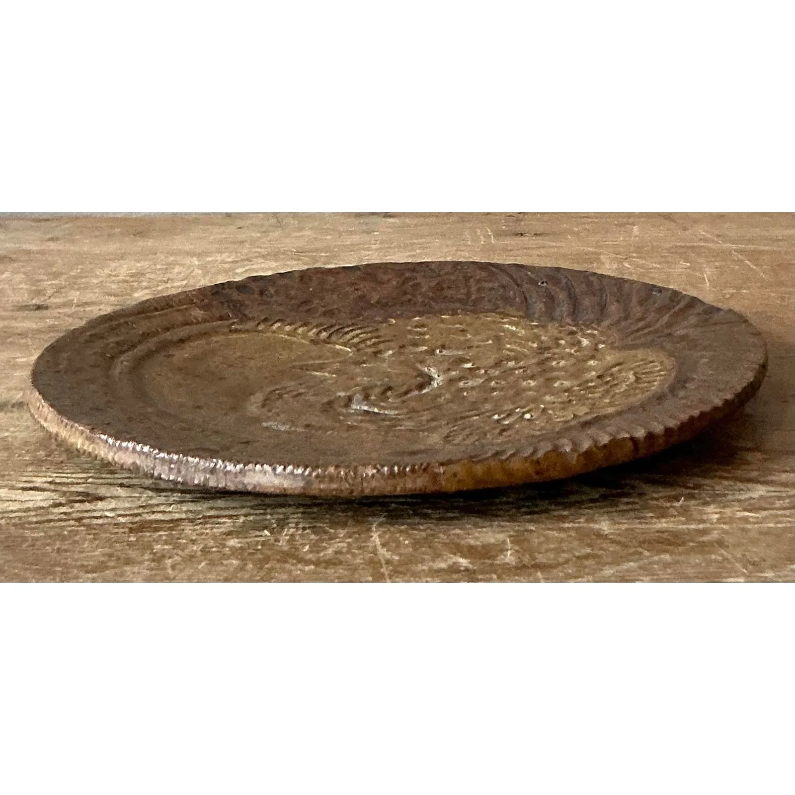 Vintage Boho Original Studio Pottery Phoenix Plate — additional photo 3