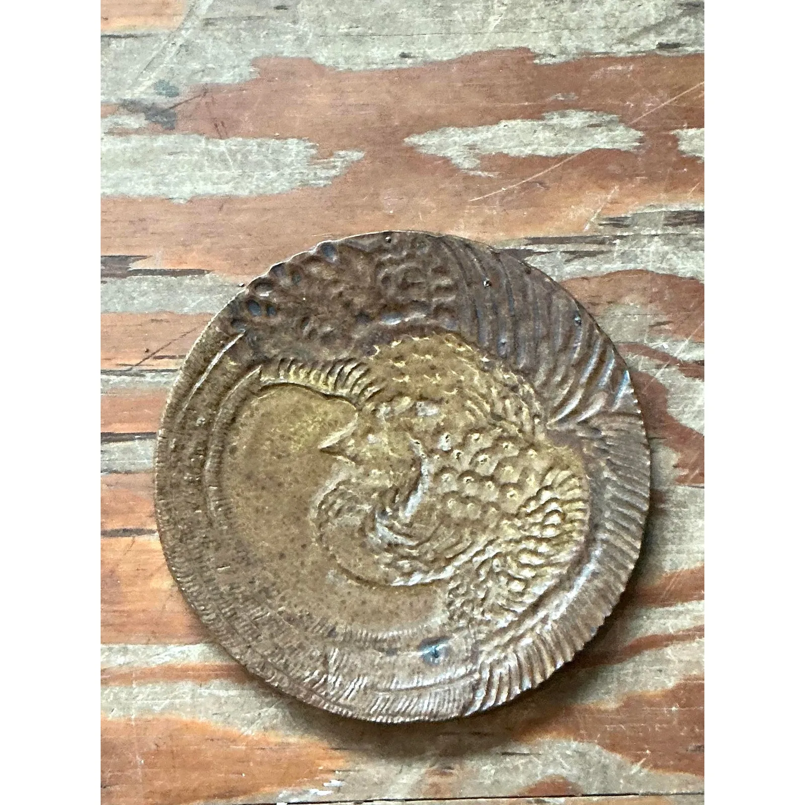 Vintage Boho Original Studio Pottery Phoenix Plate — additional photo 7