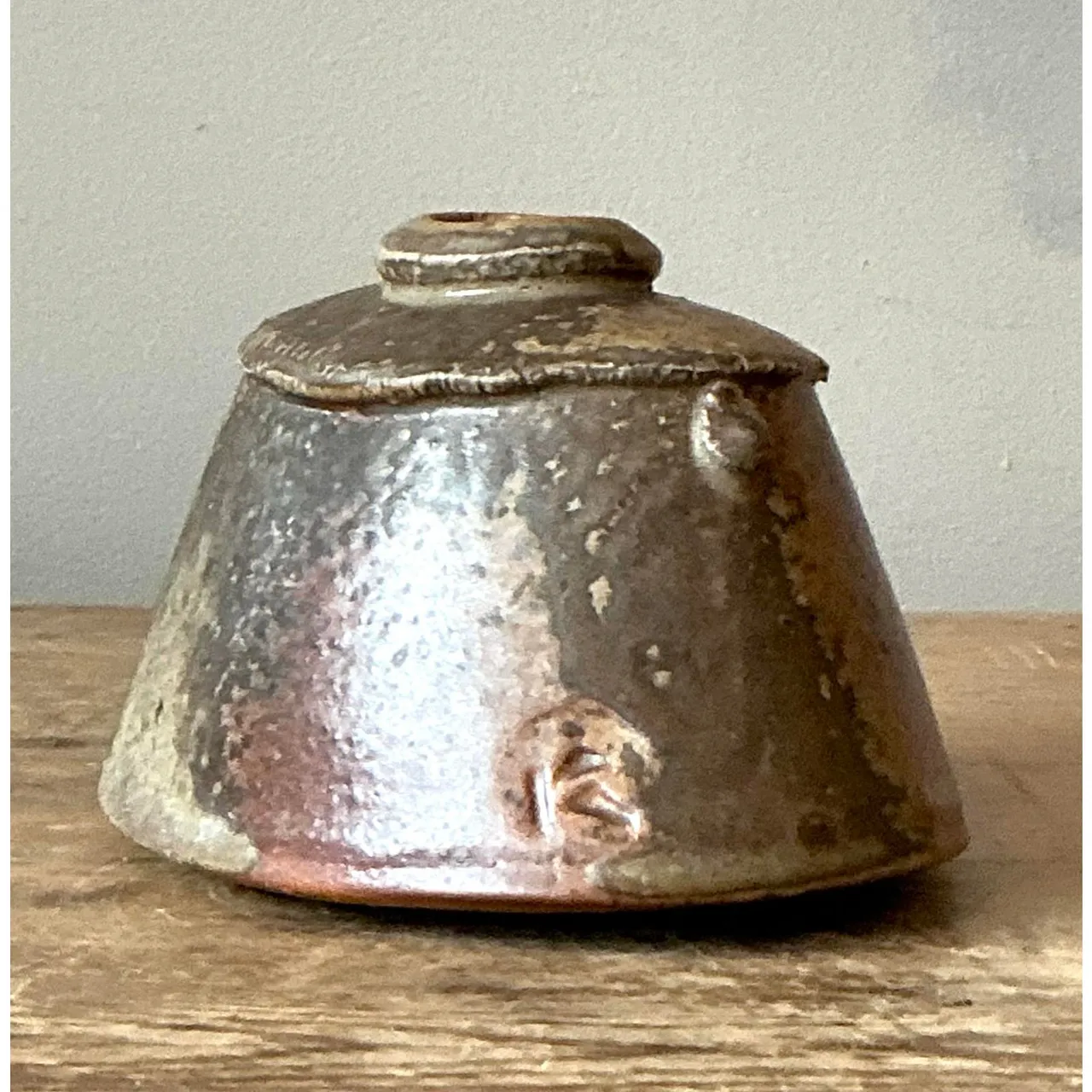 Vintage Boho Original Studio Pottery Vase - Ceramic, 5.5W x 3.5H