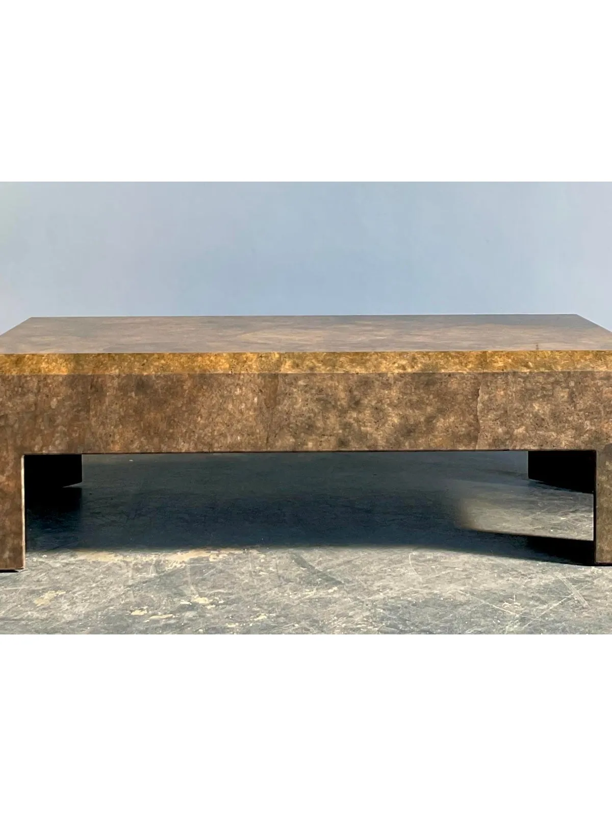 Vintage Boho Beveled Parchment Coffee Table — additional photo 5