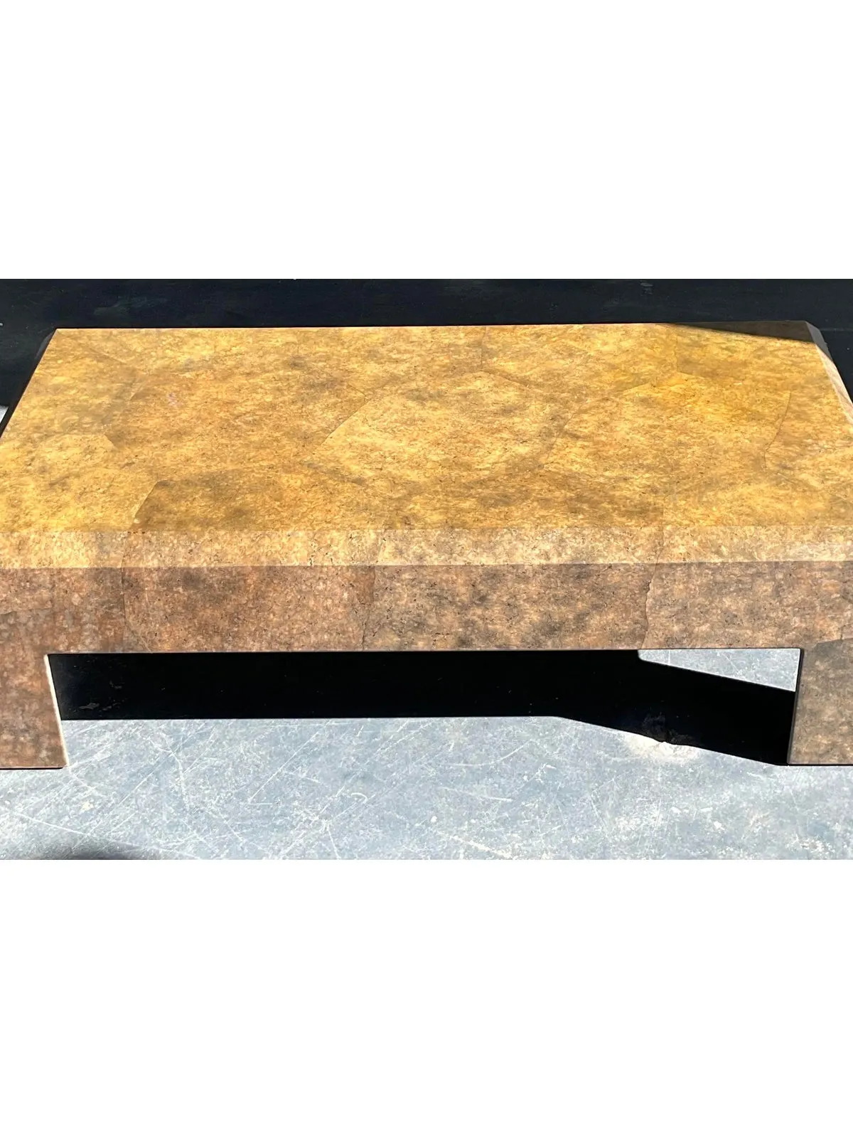 Vintage Boho Beveled Parchment Coffee Table — additional photo 6