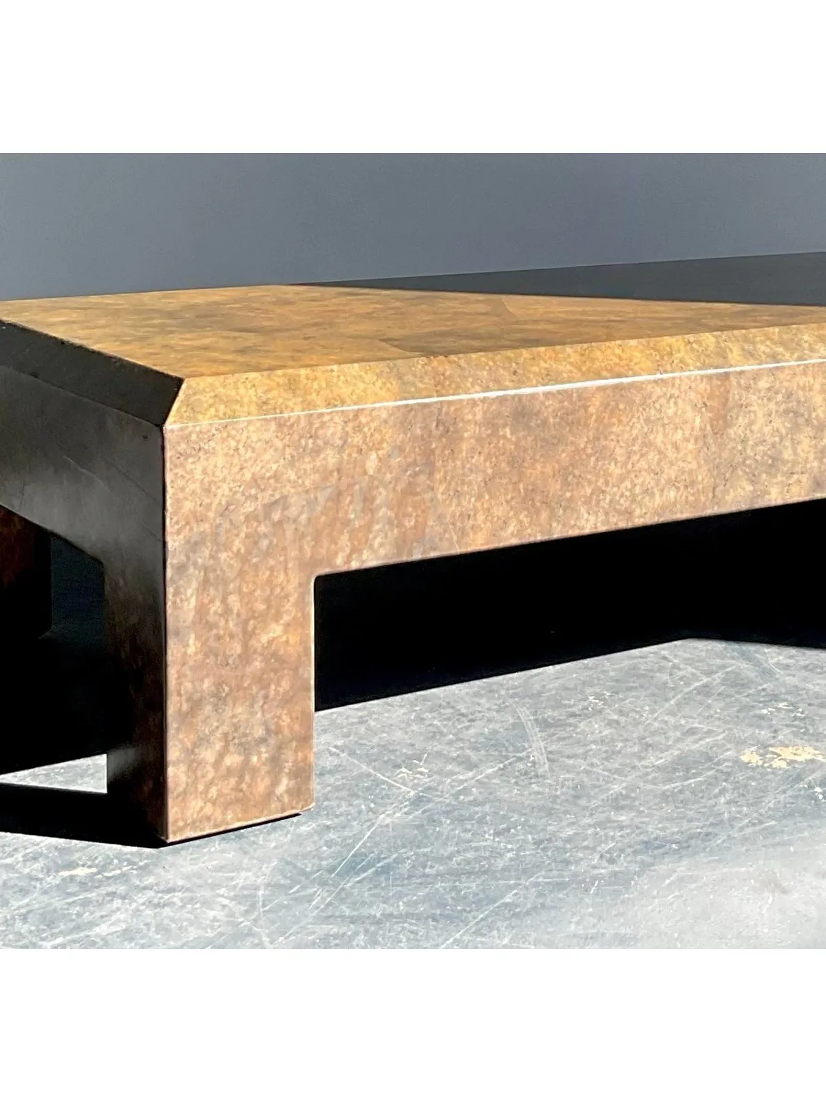 Vintage Boho Beveled Parchment Coffee Table — additional photo 7
