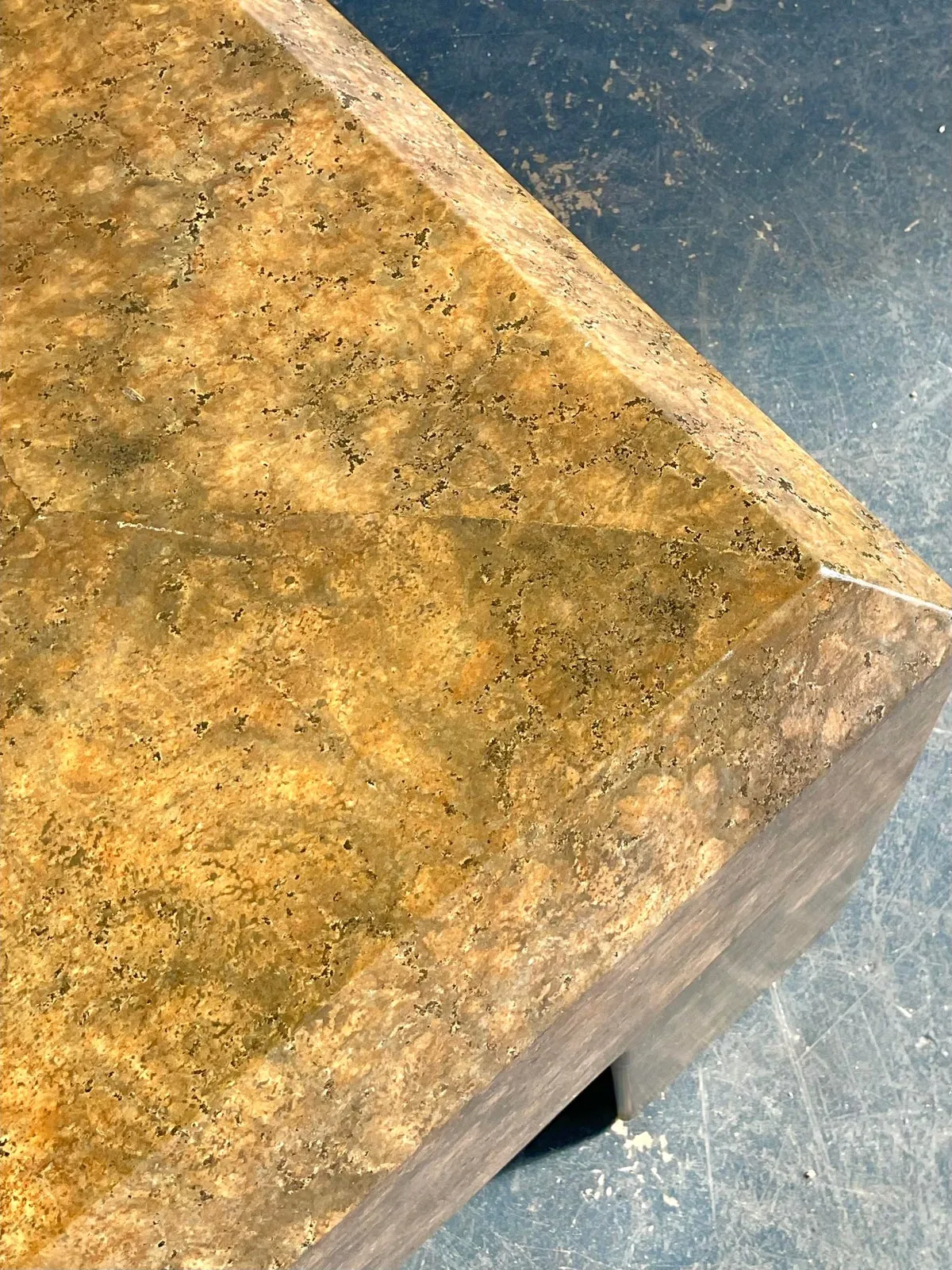 Vintage Boho Beveled Parchment Coffee Table — additional photo 8