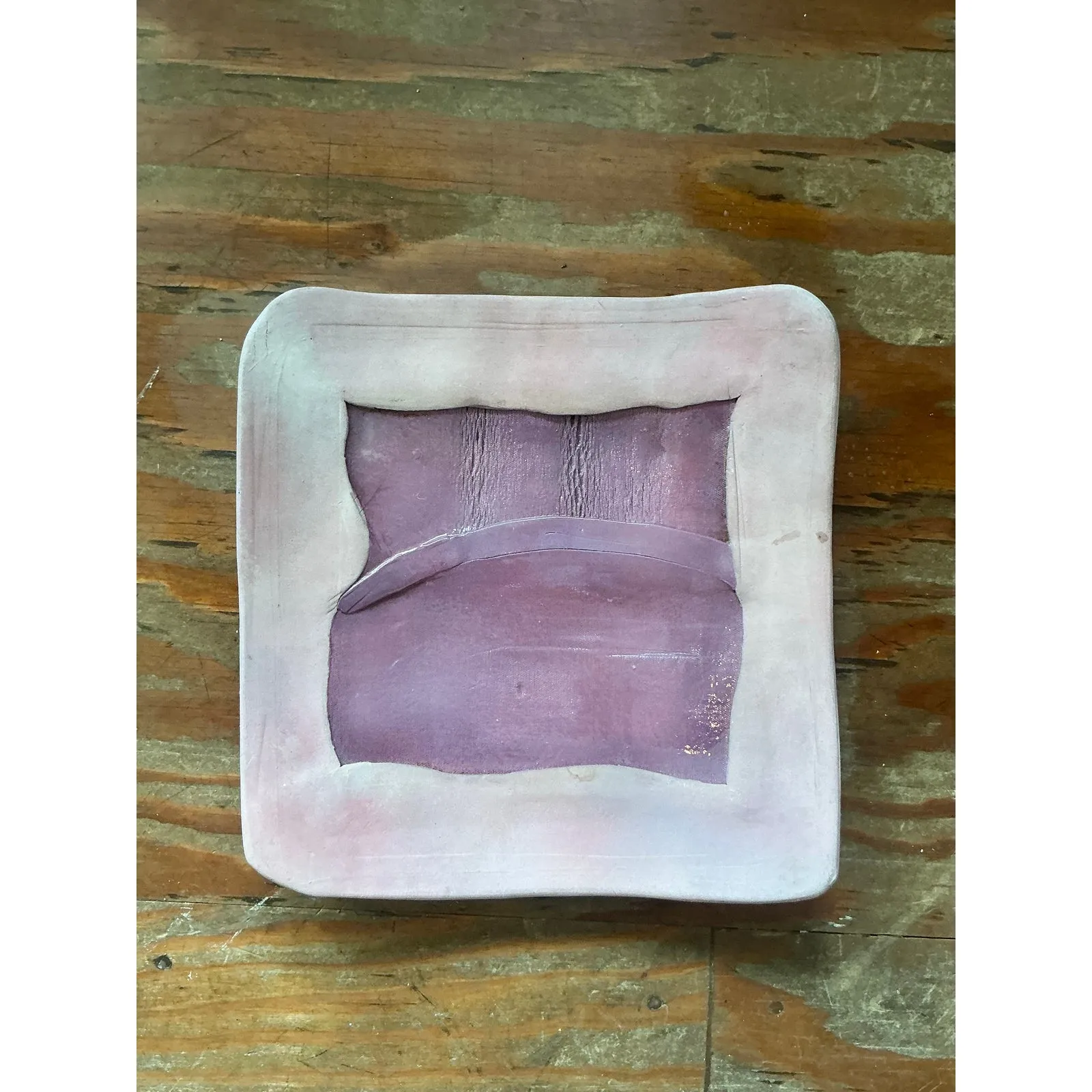 Vintage Boho Original Studio Pottery Tray - Ceramic, 12.25W x 2H — additional photo 2