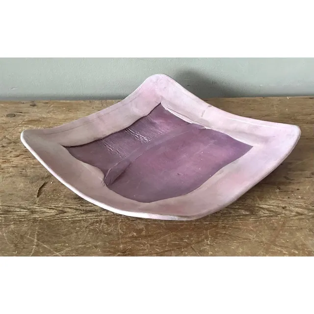 Vintage Boho Original Studio Pottery Tray - Ceramic, 12.25W x 2H — additional photo 4