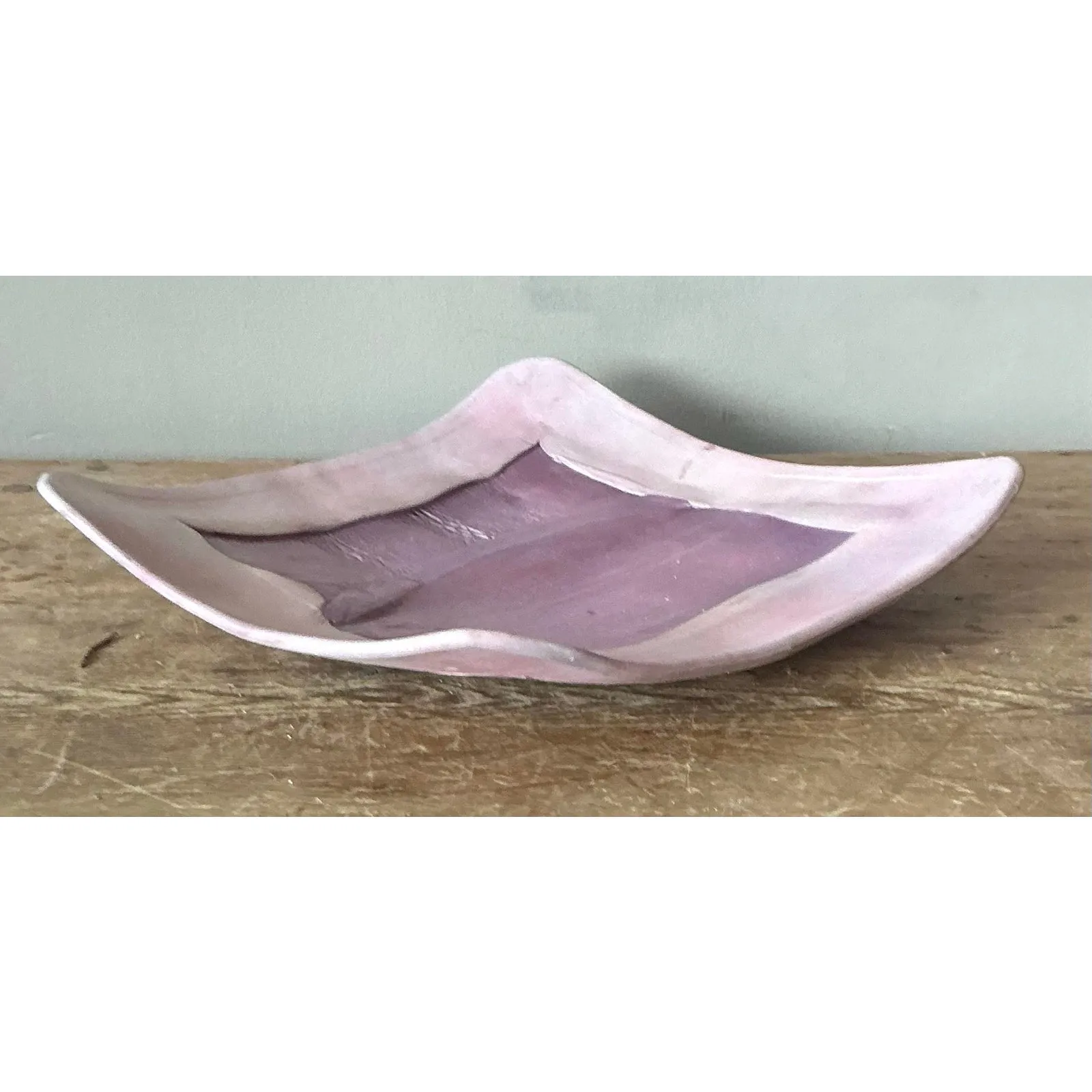 Vintage Boho Original Studio Pottery Tray - Ceramic, 12.25W x 2H — additional photo 5