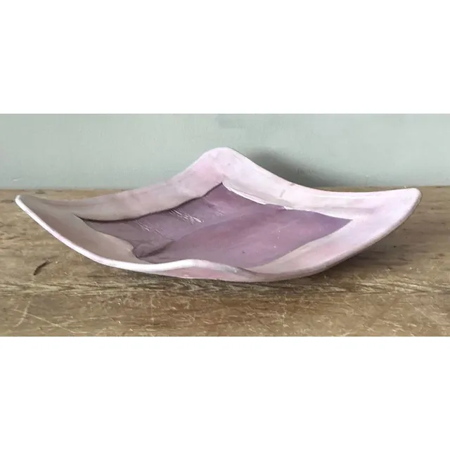 Vintage Boho Original Studio Pottery Tray - Ceramic, 12.25W x 2H — additional photo 5
