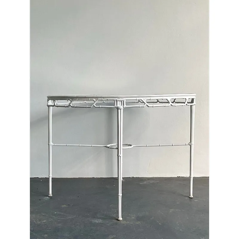 Vintage Boho Cast Aluminum Dining Table After Brown Jordan — additional photo 5