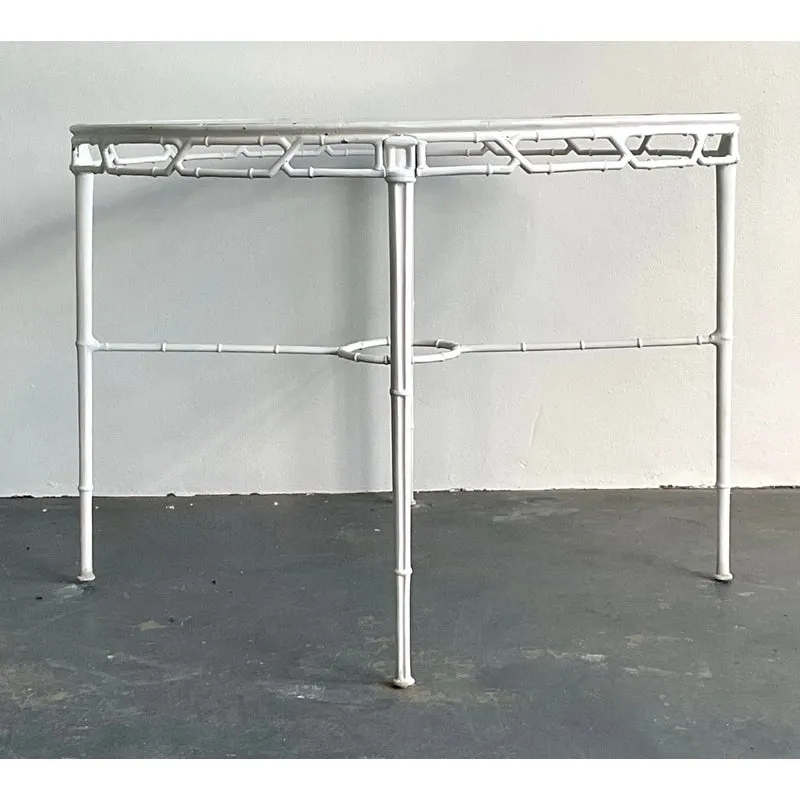 Vintage Boho Cast Aluminum Dining Table After Brown Jordan — additional photo 6