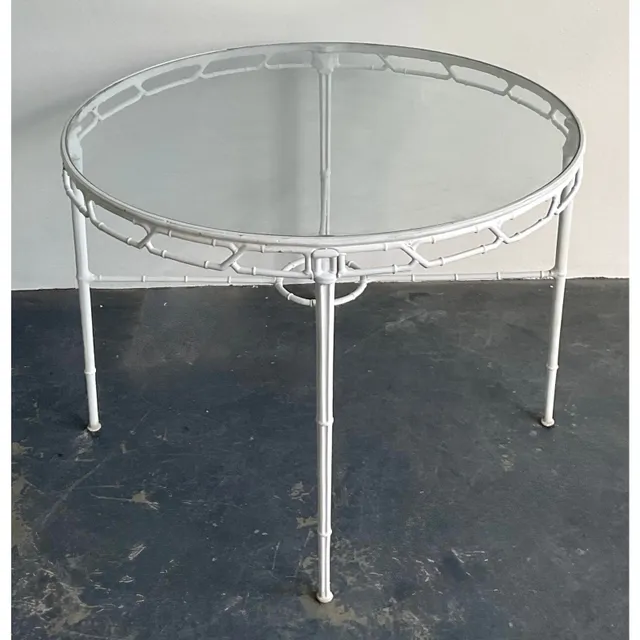 Vintage Boho Cast Aluminum Dining Table After Brown Jordan — additional photo 7