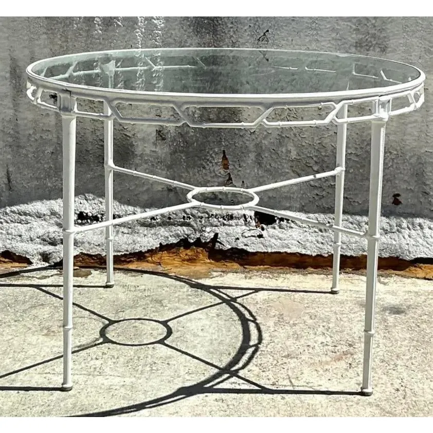 Vintage Boho Cast Aluminum Dining Table After Brown Jordan — additional photo 8