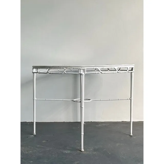 Vintage Boho Cast Aluminum Dining Table After Brown Jordan — additional photo 1