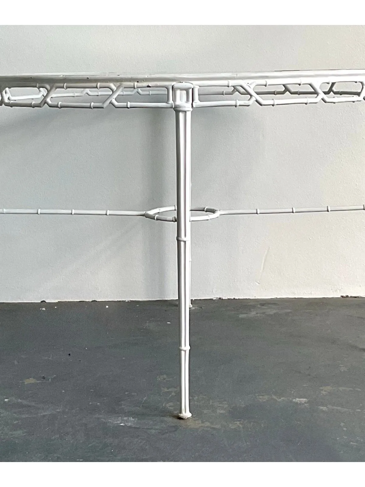 Vintage Boho Cast Aluminum Dining Table After Brown Jordan — additional photo 3