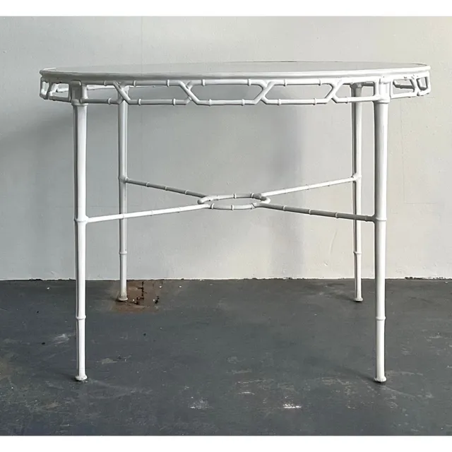 Vintage Boho Cast Aluminum Dining Table After Brown Jordan — additional photo 2