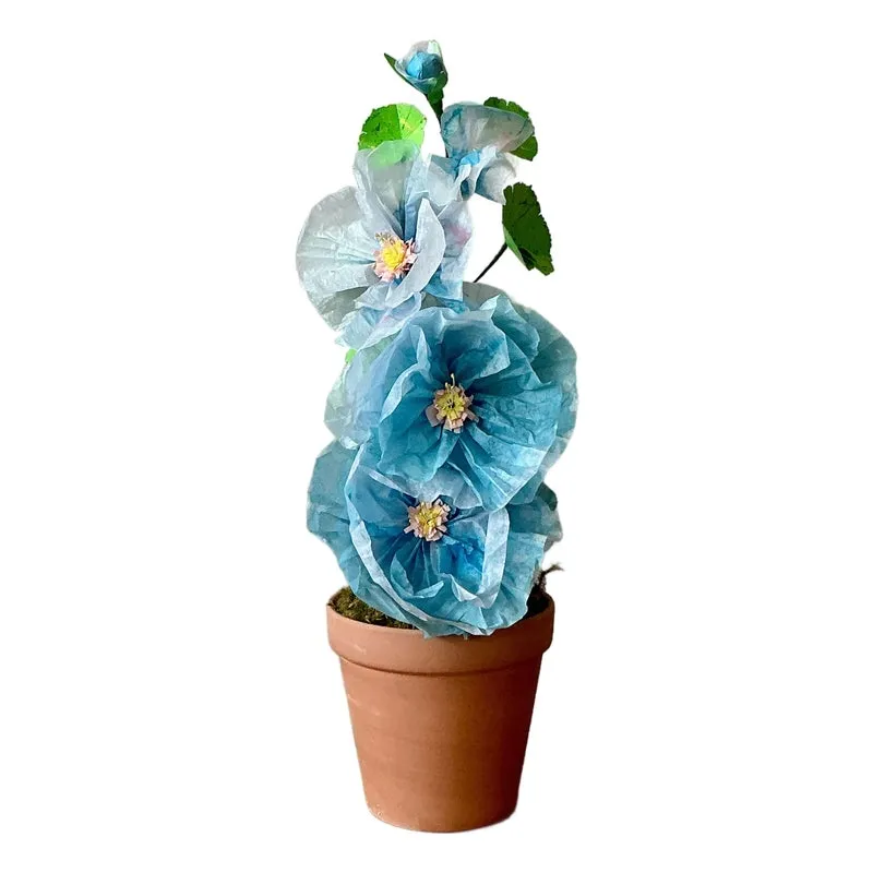 Contemporary Hand Rolled Paper Flowers - Terracotta, 6.5W x 20.5H