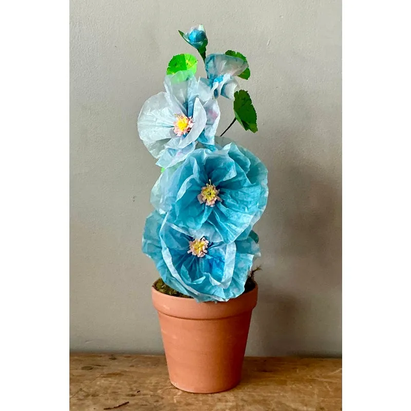 Contemporary Hand Rolled Paper Flowers - Terracotta, 6.5W x 20.5H — additional photo 2