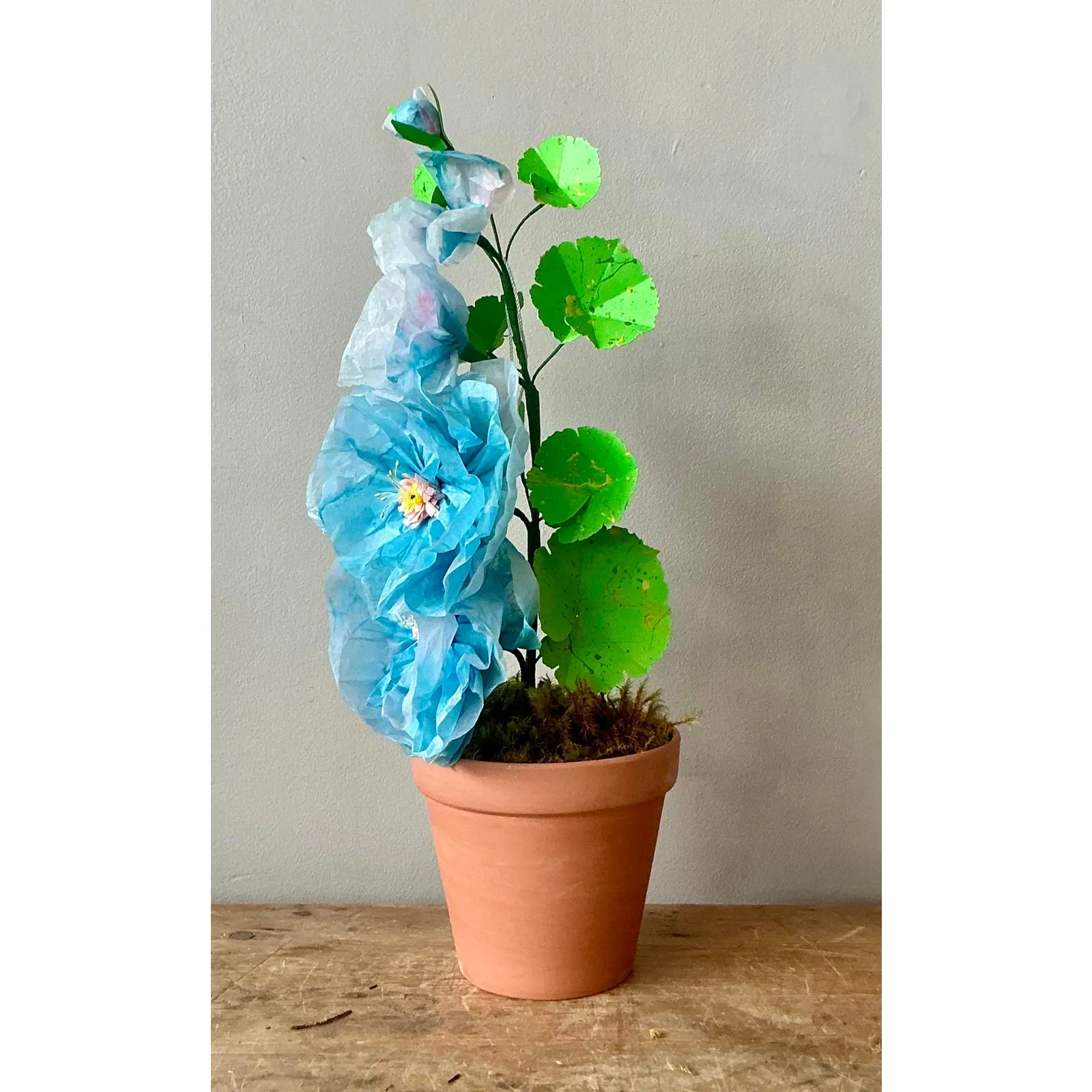 Contemporary Hand Rolled Paper Flowers - Terracotta, 6.5W x 20.5H — additional photo 7
