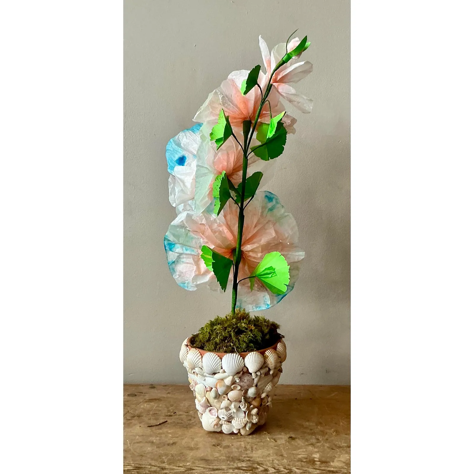 Contemporary Hand Rolled Paper Flowers - Paper, 6.5W x 20.5H — additional photo 1