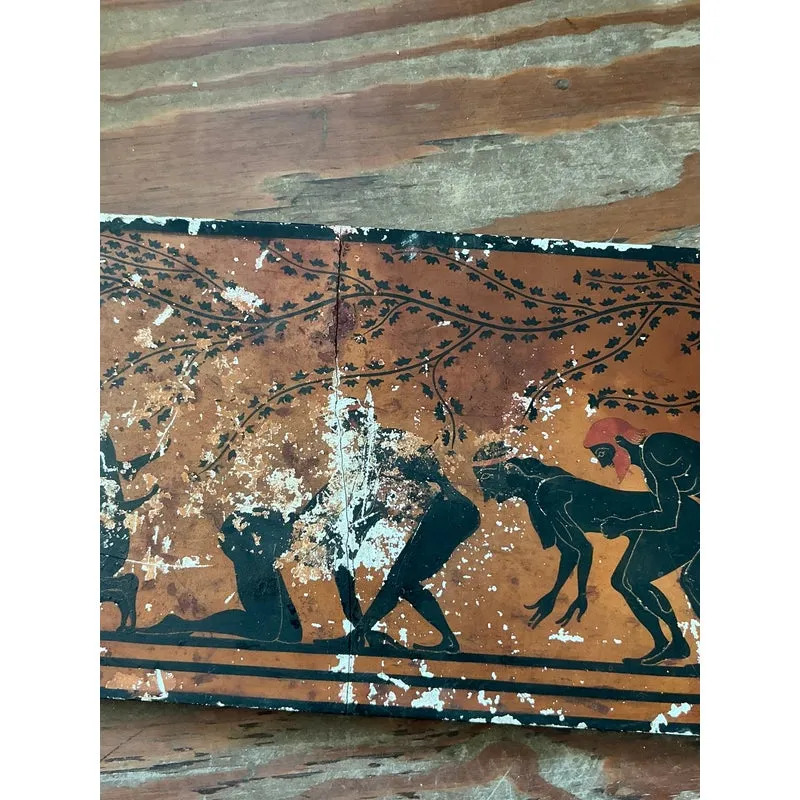 Vintage Neoclassical Greek Erotic Art Distressed Plaster Panel — additional photo 2