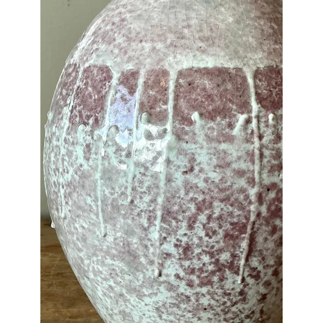 Vintage Boho Studio Pottery Vase - Ceramic, 6.25W x 11.75H — additional photo 3