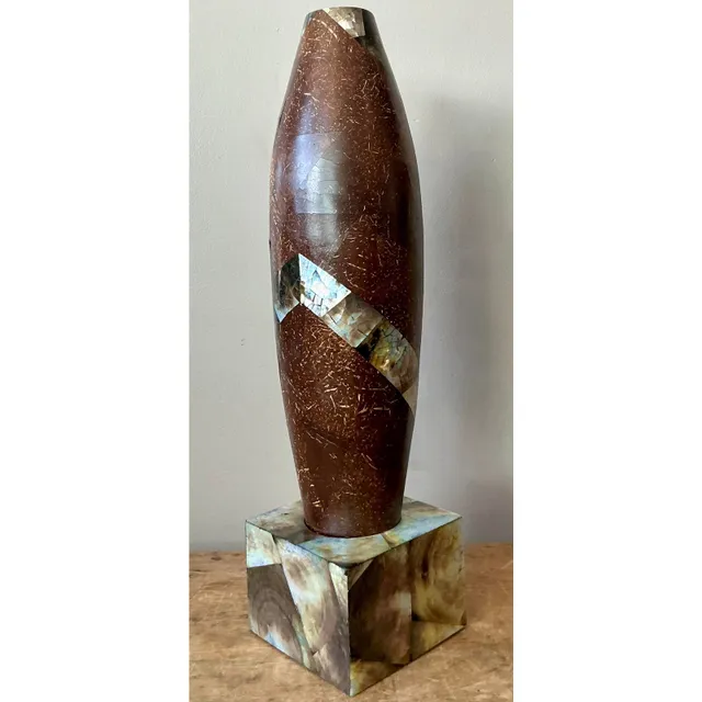 Vintage Boho Coconut Shell Vase — additional photo 7