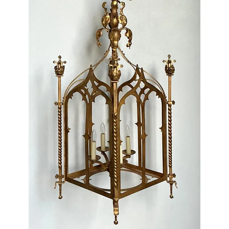 Vintage Gothic Gilt Lantern — additional photo 8