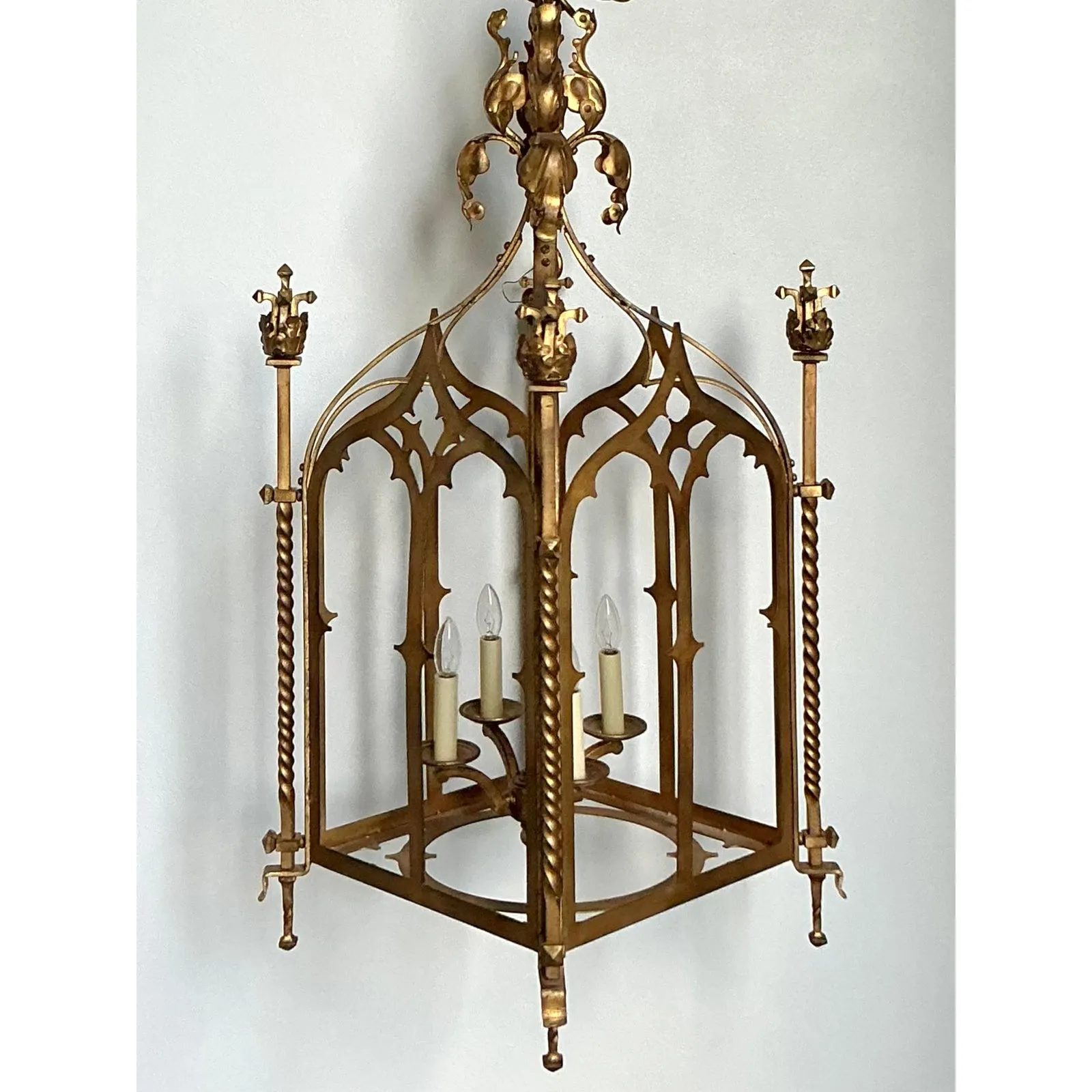 Vintage Gothic Gilt Lantern — additional photo 4