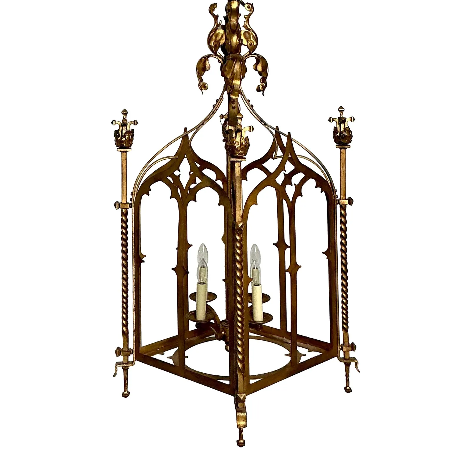 Vintage Gothic Gilt Lantern — additional photo 1