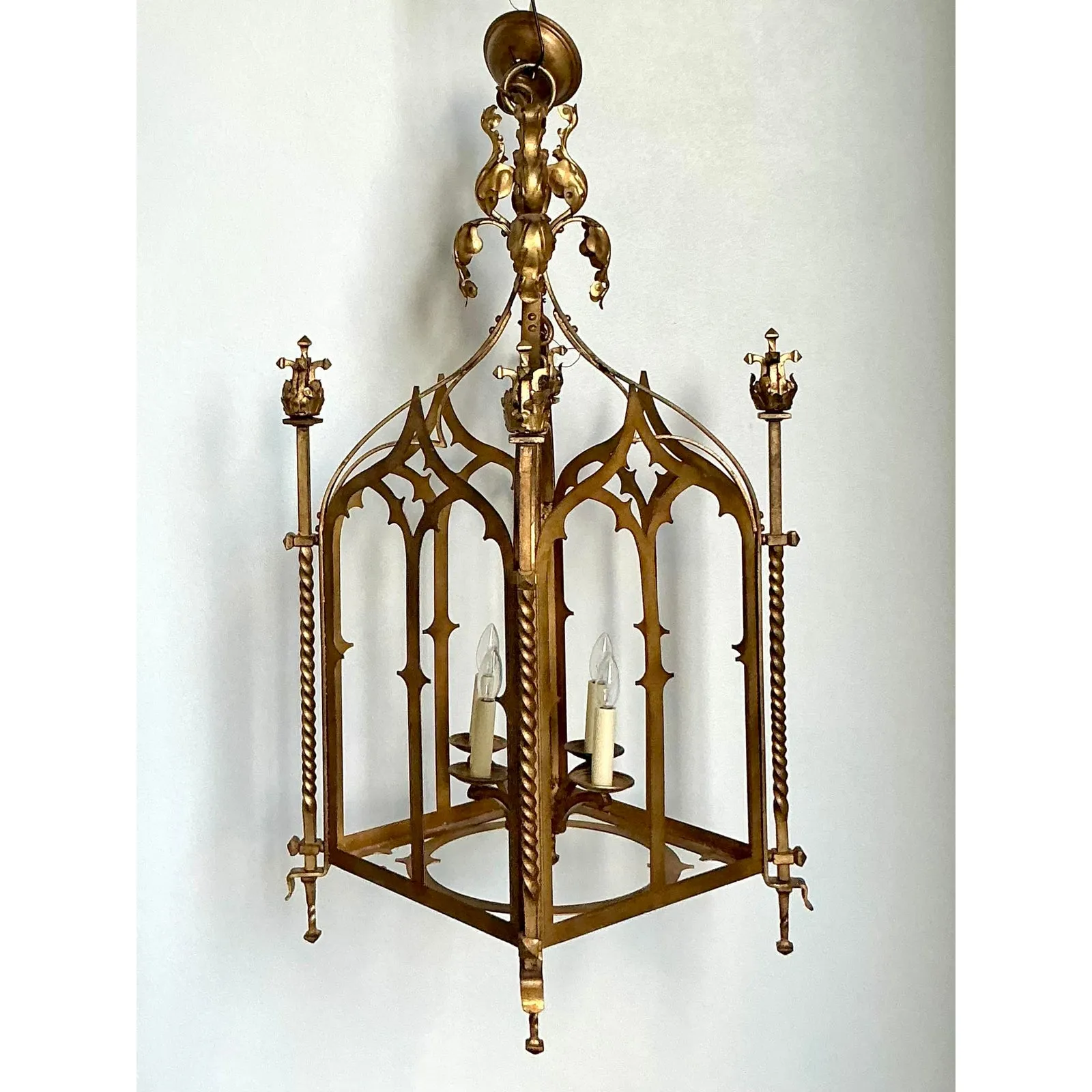 Vintage Gothic Gilt Lantern — additional photo 6