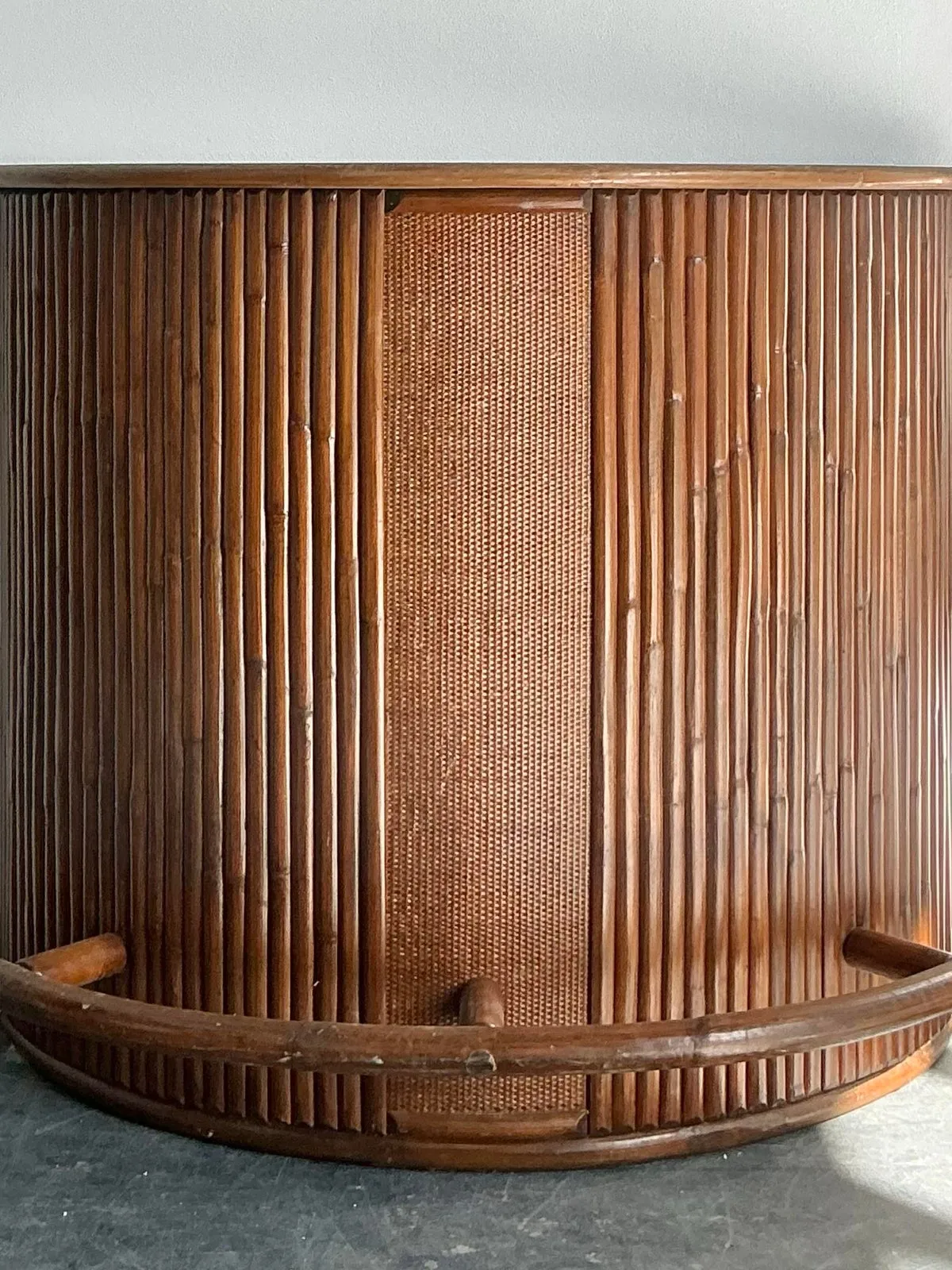 Vintage Boho Pretzel Rattan Dry Bar — additional photo 2