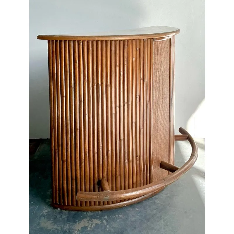 Vintage Boho Pretzel Rattan Dry Bar — additional photo 3