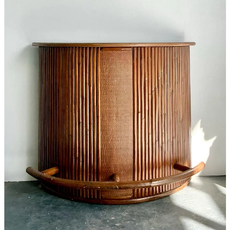 Vintage Boho Pretzel Rattan Dry Bar — additional photo 5