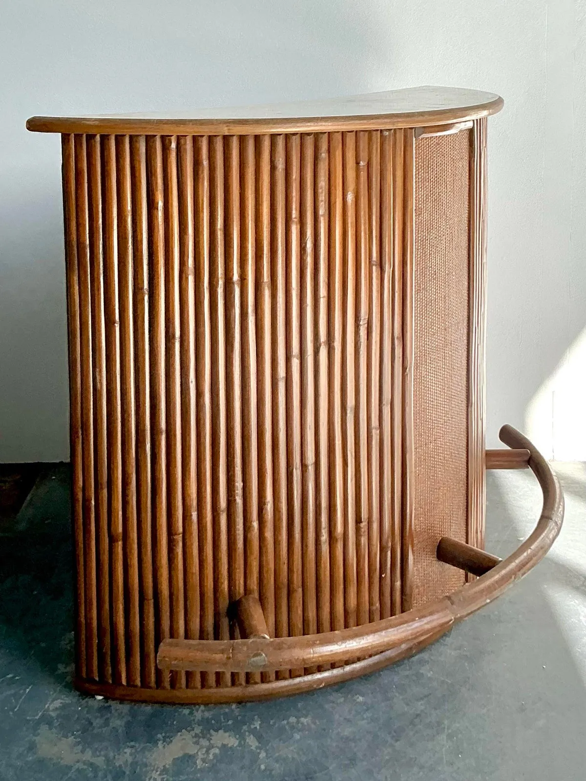 Vintage Boho Pretzel Rattan Dry Bar — additional photo 7