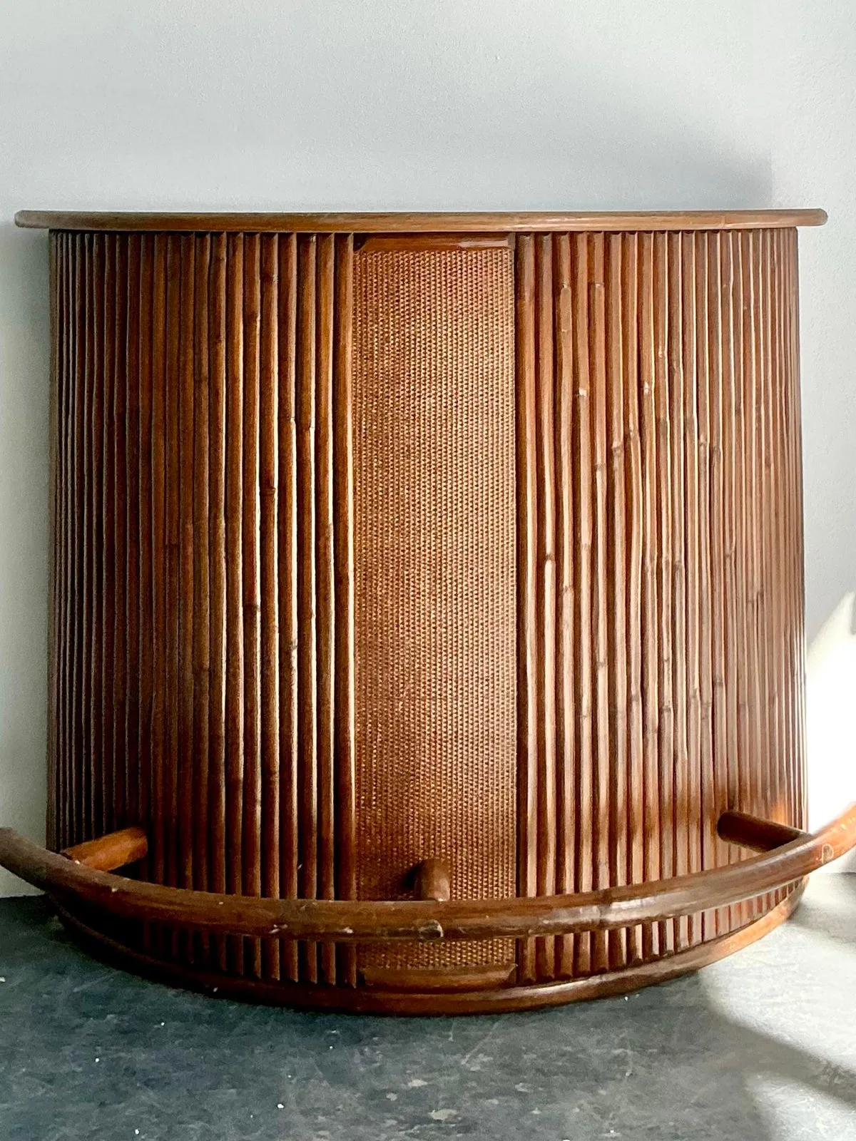Vintage Boho Pretzel Rattan Dry Bar — additional photo 8