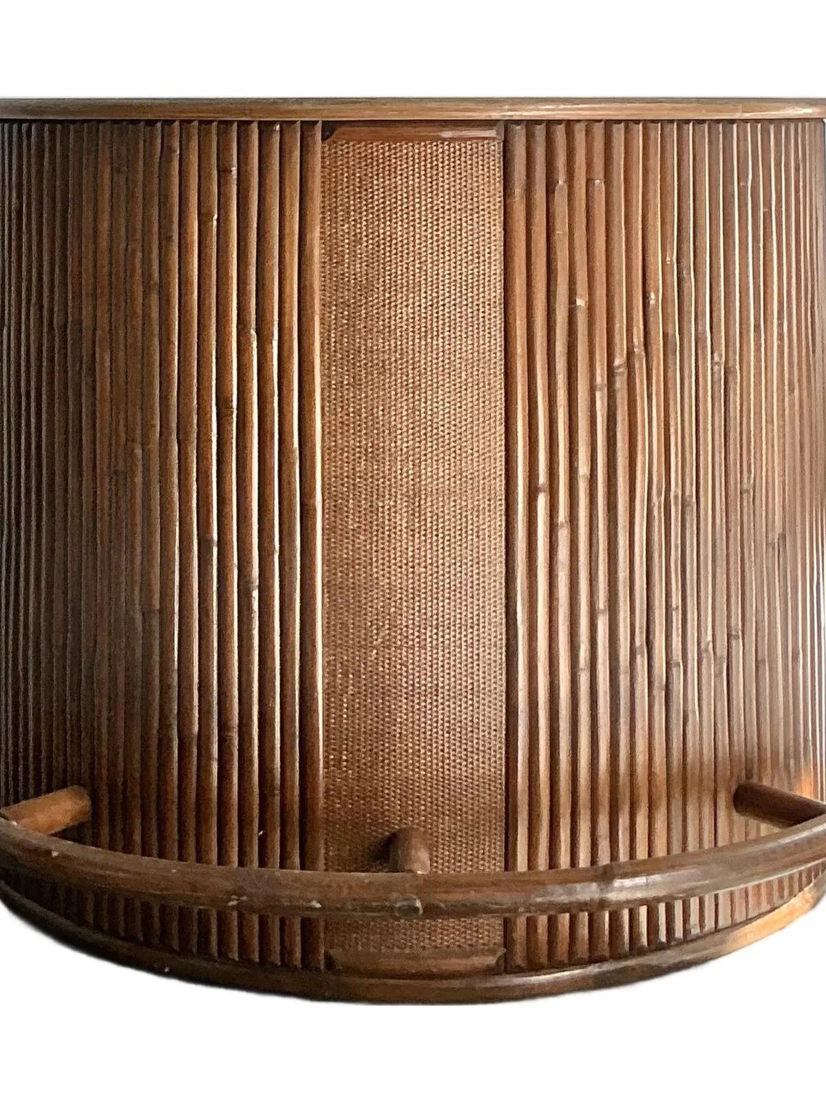 Vintage Boho Pretzel Rattan Dry Bar