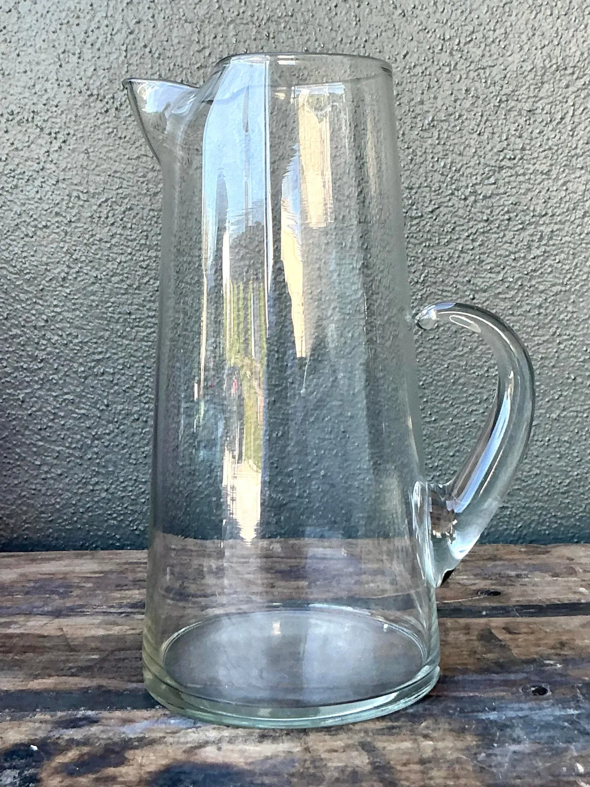 Vintage Boho Blown Glass Pitcher - Glass, 7.5W x 12H — additional photo 6