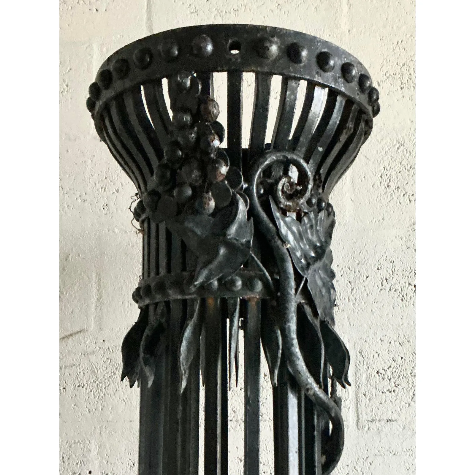 Vintage Neoclassical Wrought Iron Columns - A Pair — additional photo 8