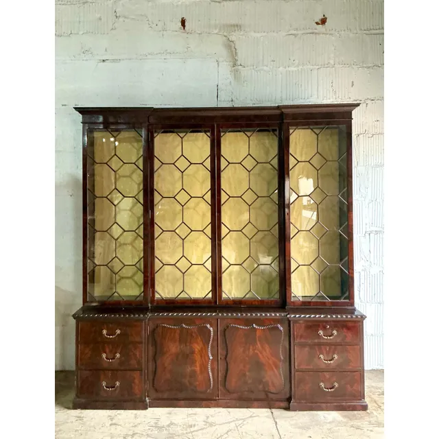 Vintage Regency George III Mahogany Breakfront — additional photo 1