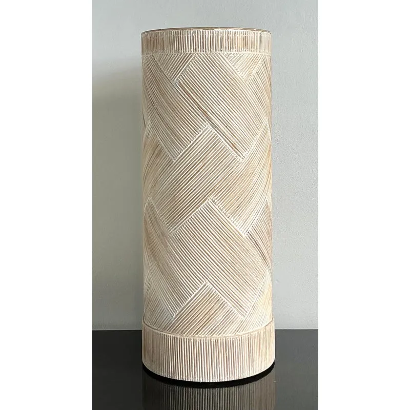 Vintage Boho Washed Pencil Reed Pedestal — additional photo 5