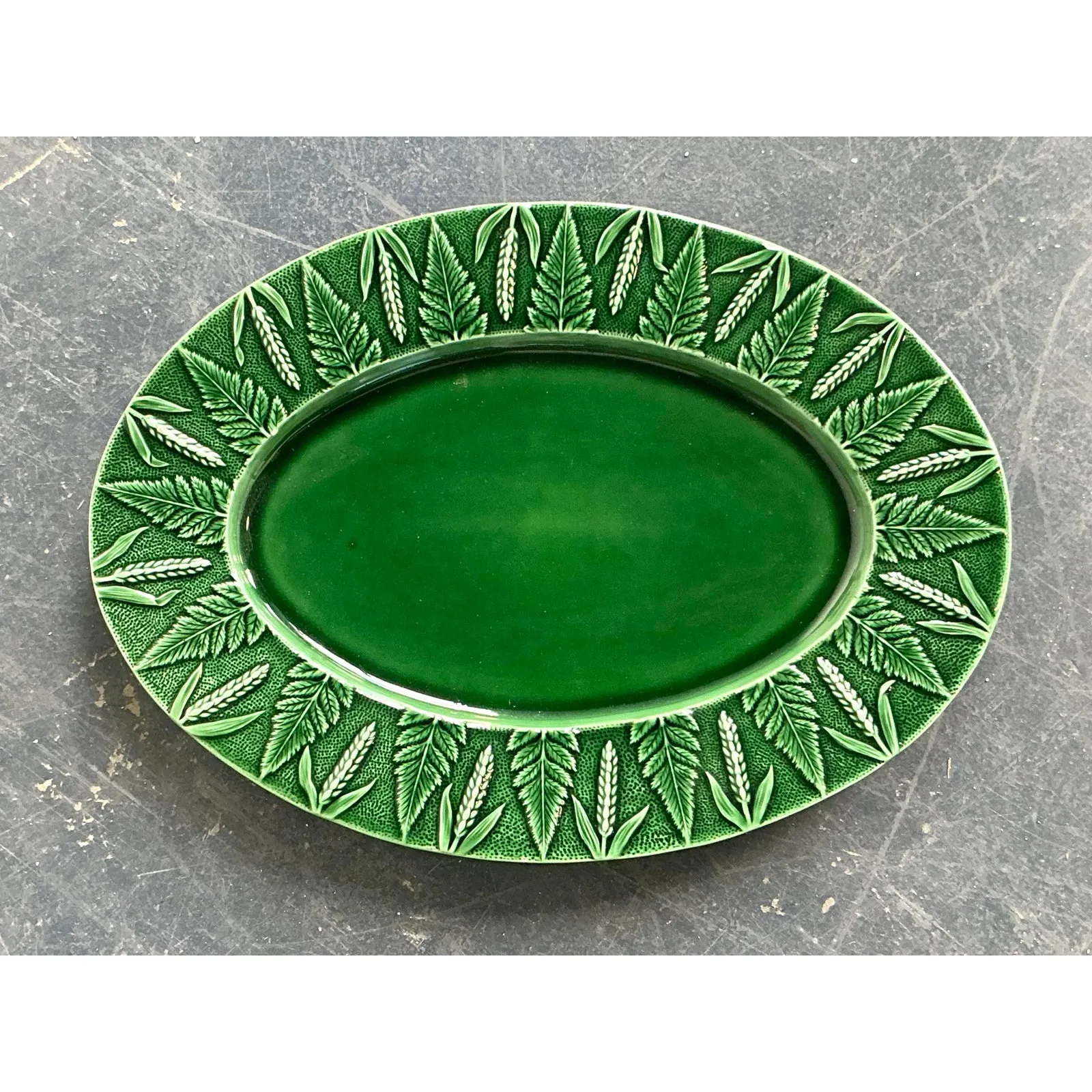 Vintage Boho Italian Glazed Ceramic Platter — additional photo 6