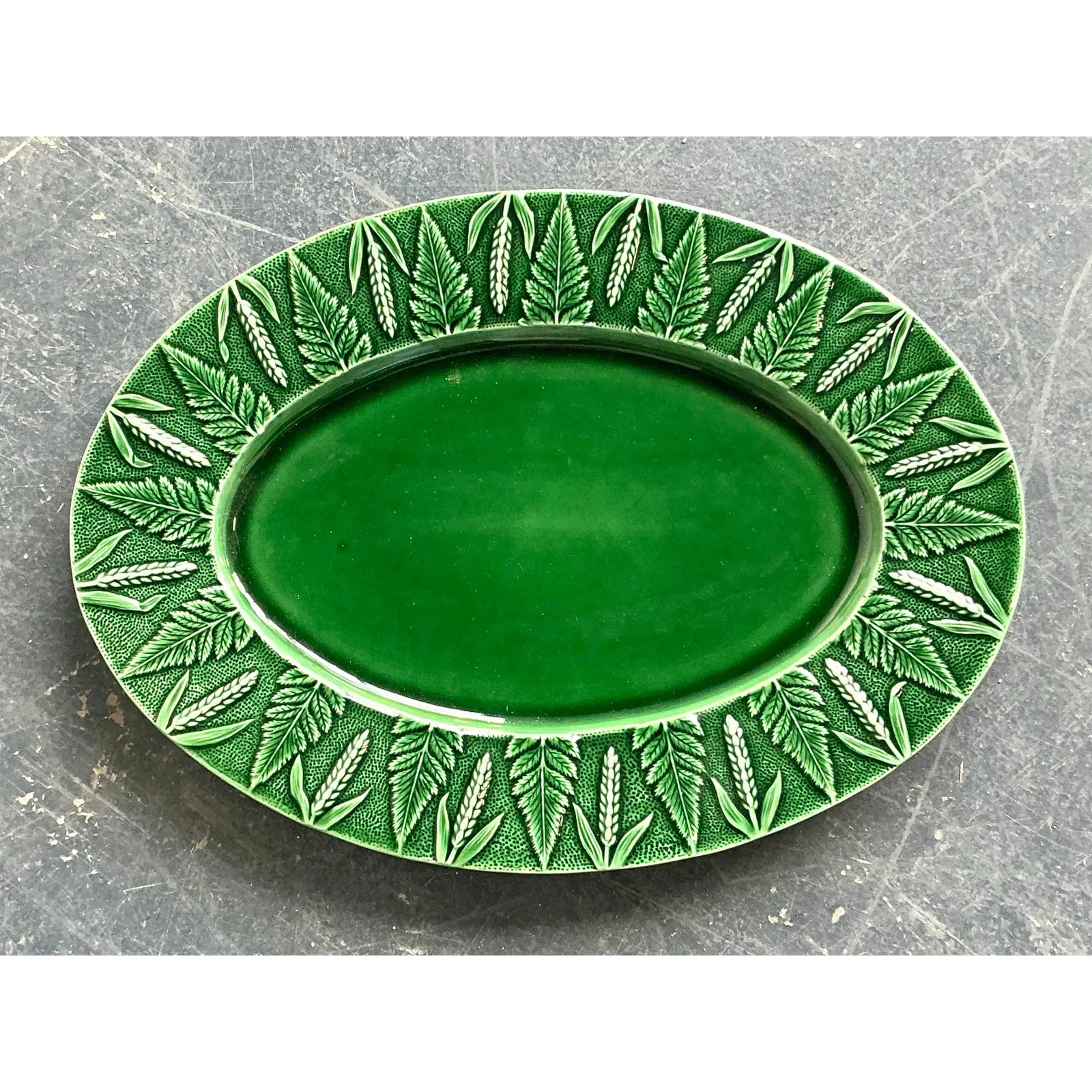 Vintage Boho Italian Glazed Ceramic Platter — additional photo 3
