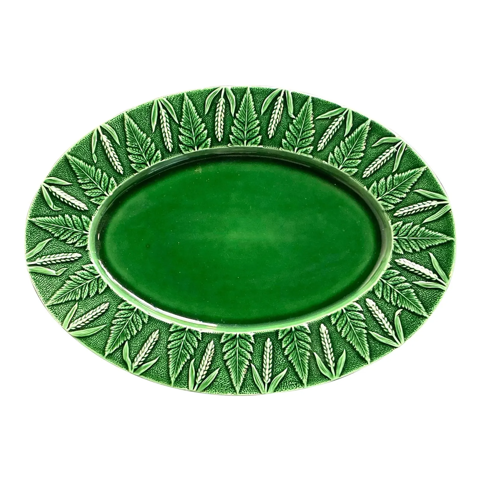 Vintage Boho Italian Glazed Ceramic Platter — additional photo 1