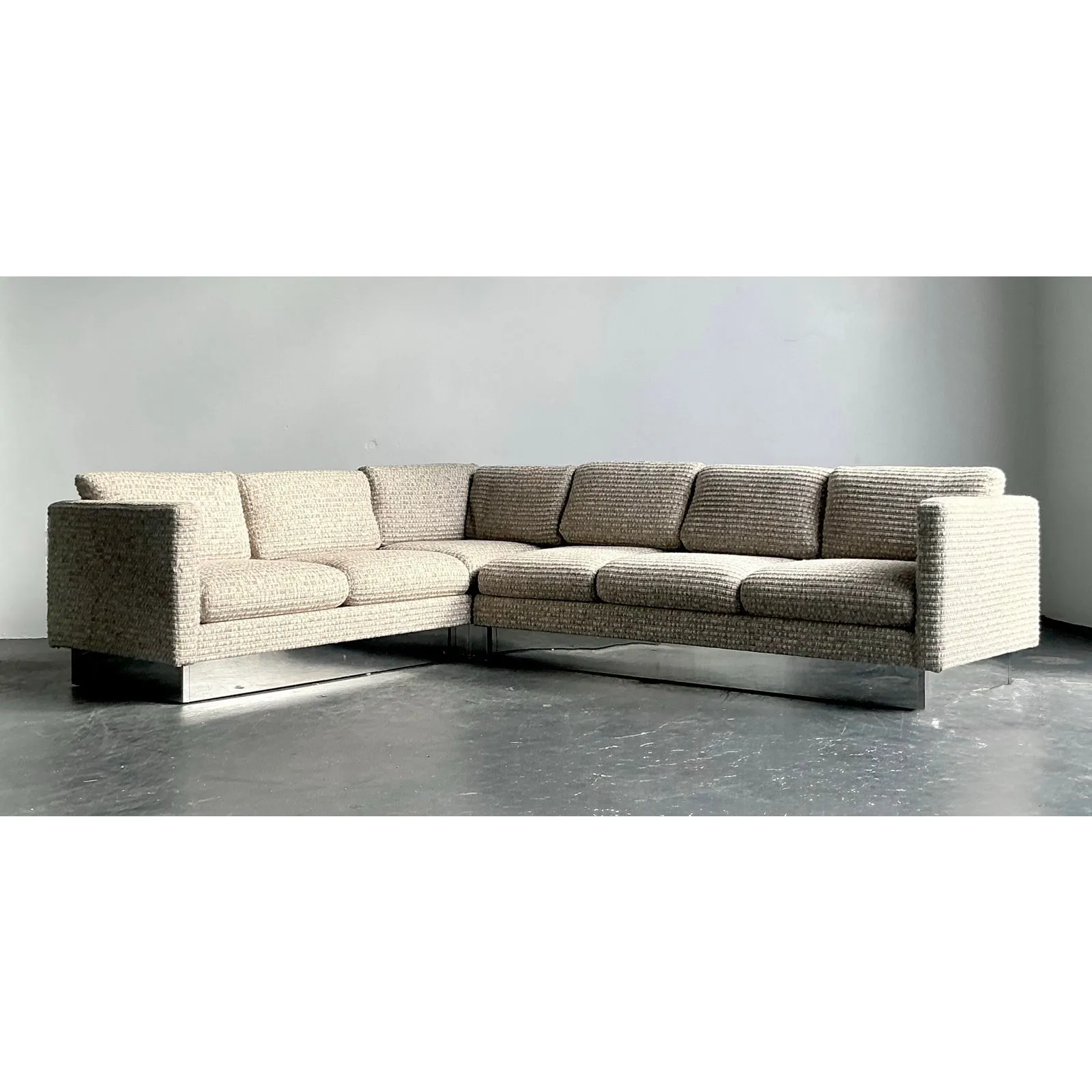 Vintage Boho Milo Baughman for Forecast Furniture Sectional Sofa — additional photo 3