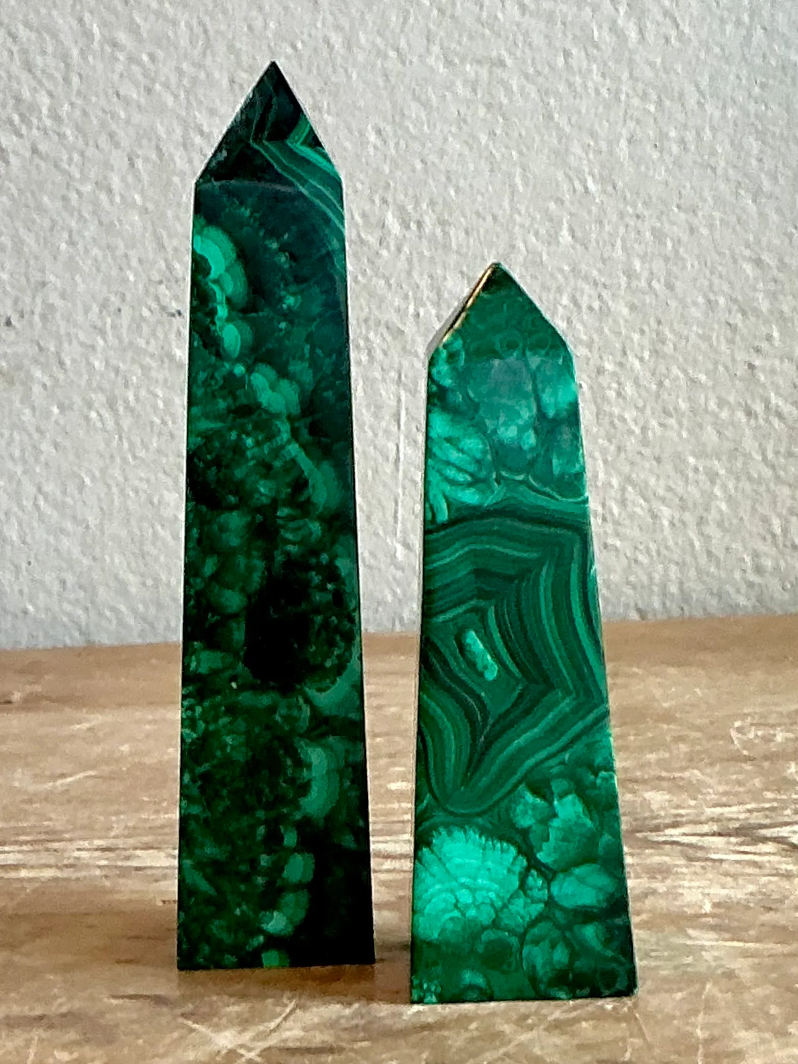 Vintage Boho Malachite Obelisk- a Pair — additional photo 2