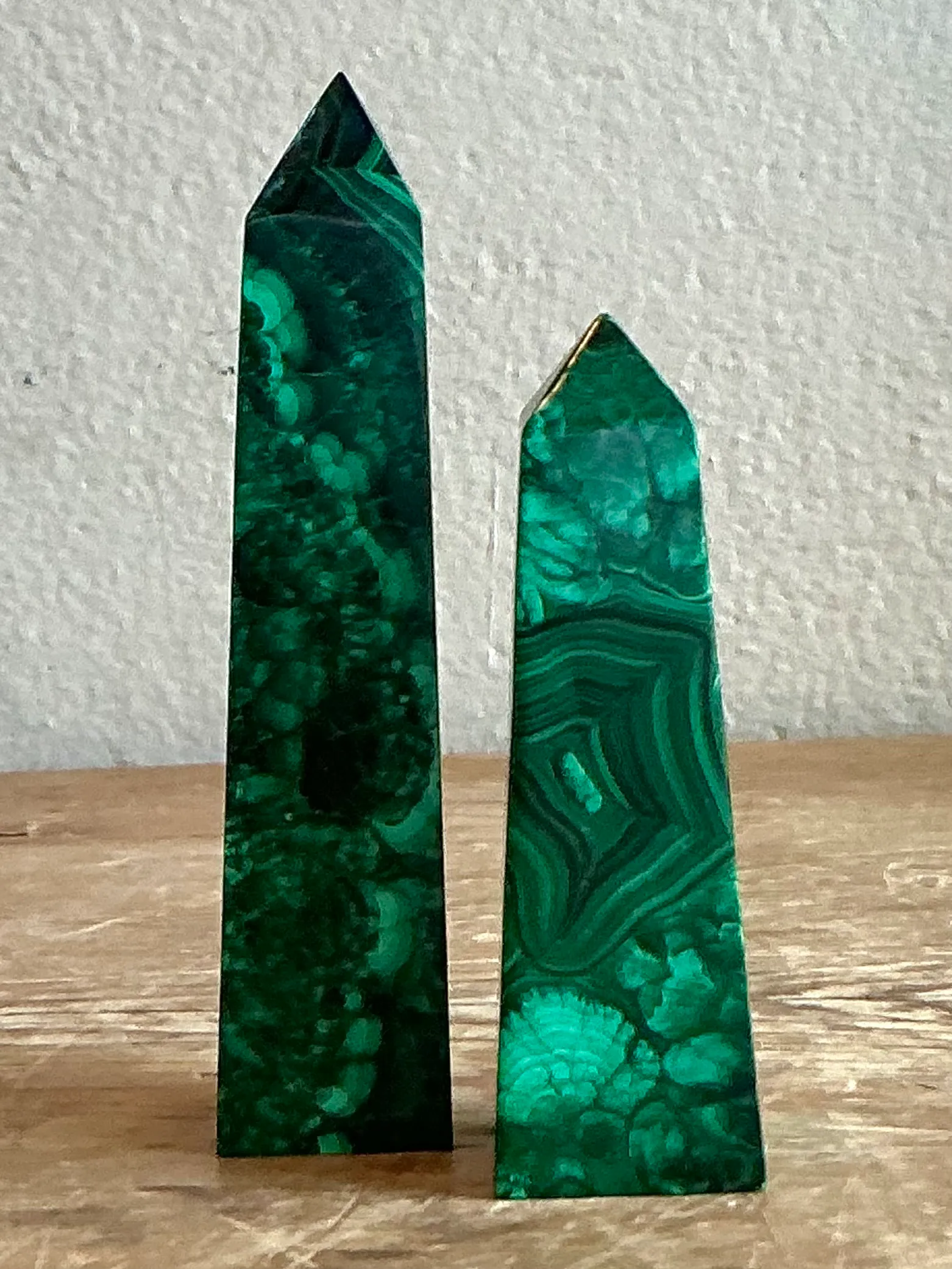 Vintage Boho Malachite Obelisk- a Pair — additional photo 3
