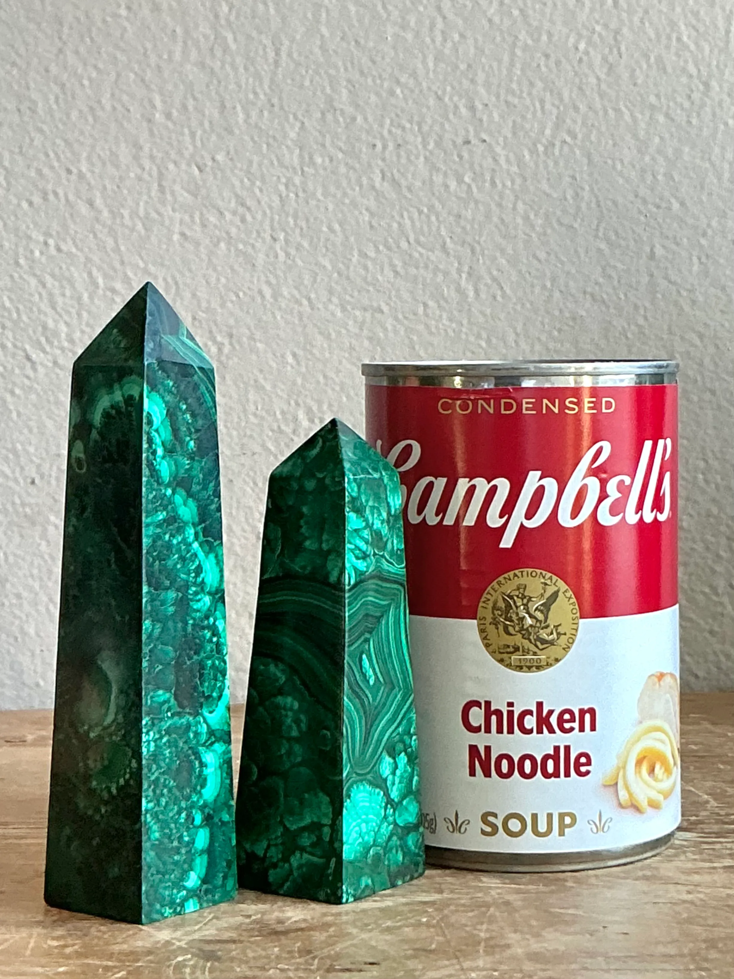 Vintage Boho Malachite Obelisk- a Pair — additional photo 4